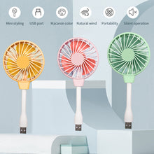 Load image into Gallery viewer, Creative Office Summer Cooling Fan Portable USB Input Mini Fan Laptop Fan Mute Fans for Dormitory Home Student Outdoor Travel Fan
