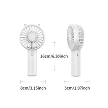Load image into Gallery viewer, Handheld Mini Fan Portable Pocket Fan USB Charging Fan Rechargable Summer Cooling Fan for Home Outdoor Office
