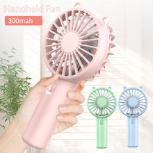 Load image into Gallery viewer, Handheld Mini Fan Portable Pocket Fan USB Charging Fan Rechargable Summer Cooling Fan for Home Outdoor Office
