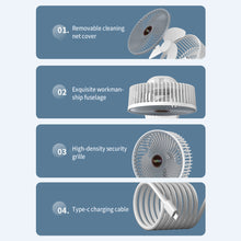 Load image into Gallery viewer, Portable Mini Hand Clip Fan USB Rechargeable Quiet Desktop Electric Fan High Quality Student Dormitory Small Cooling Fan
