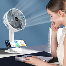 Load image into Gallery viewer, Portable Mini Hand Clip Fan USB Rechargeable Quiet Desktop Electric Fan High Quality Student Dormitory Small Cooling Fan
