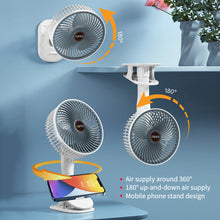 Load image into Gallery viewer, Portable Mini Hand Clip Fan USB Rechargeable Quiet Desktop Electric Fan High Quality Student Dormitory Small Cooling Fan
