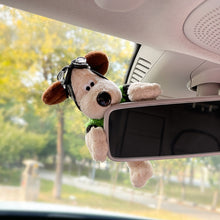 Load image into Gallery viewer, Cute Plush Glasses Puppy Dog Car Rearview Mirror Decoration Car Ornament Pendant Center Console Decoration Car Accessories
