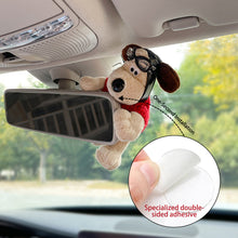 Load image into Gallery viewer, Cute Plush Glasses Puppy Dog Car Rearview Mirror Decoration Car Ornament Pendant Center Console Decoration Car Accessories
