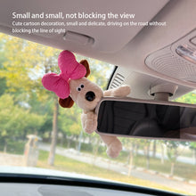 Load image into Gallery viewer, Cute Plush Glasses Puppy Dog Car Rearview Mirror Decoration Car Ornament Pendant Center Console Decoration Car Accessories
