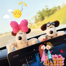 Load image into Gallery viewer, Cute Plush Glasses Puppy Dog Car Rearview Mirror Decoration Car Ornament Pendant Center Console Decoration Car Accessories
