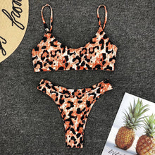 Load image into Gallery viewer, Sexy Wear Swimwear Bikini Female Woman Beach Bikini Leopard Beachwear Set Bathing Suit Snakeskin Push Up Swimsuit
