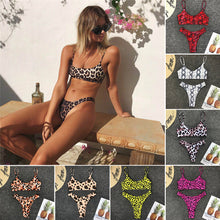 Load image into Gallery viewer, Sexy Wear Swimwear Bikini Female Woman Beach Bikini Leopard Beachwear Set Bathing Suit Snakeskin Push Up Swimsuit
