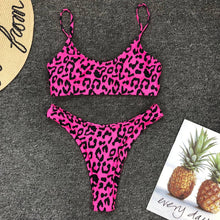 Load image into Gallery viewer, Sexy Wear Swimwear Bikini Female Woman Beach Bikini Leopard Beachwear Set Bathing Suit Snakeskin Push Up Swimsuit

