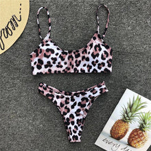 Load image into Gallery viewer, Sexy Wear Swimwear Bikini Female Woman Beach Bikini Leopard Beachwear Set Bathing Suit Snakeskin Push Up Swimsuit
