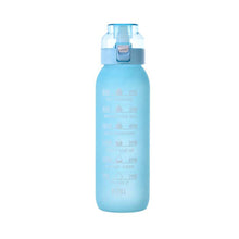 Load image into Gallery viewer, 1000ML Outdoor Large Capacity Scented Ring Sports Water Bottle Creative Gradient Tritan Straw Bottle With Handle Strap
