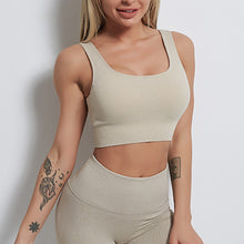 Load image into Gallery viewer, Solid Color Seamless Thread Sports Underwear Moisture Wicking Elastic Yoga Wear-Bra
