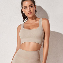 Load image into Gallery viewer, Solid Color Seamless Thread Sports Underwear Moisture Wicking Elastic Yoga Wear-Bra
