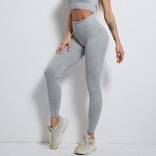 Load image into Gallery viewer, Seamless Thread Exercise Yoga Pants Moisture Wicking High-Waisted Hip Lift Leggings-Pants
