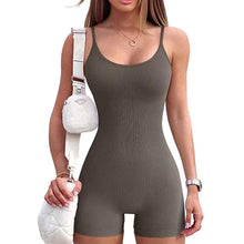 Load image into Gallery viewer, Summer Sexy Suspender Tight-Fitting Jumpsuit Shorts Outdoor Fitness High-Bounce Hip Lift Yoga Pants
