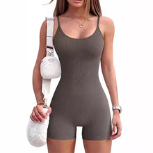 Load image into Gallery viewer, Summer Sexy Suspender Tight-Fitting Jumpsuit Shorts Outdoor Fitness High-Bounce Hip Lift Yoga Pants
