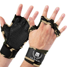 Load image into Gallery viewer, 1 Pair Sports Fitness Leather Breathable Gloves Outdoor Mountain Bike Half Finger Riding Silicone Shock-Proof Gloves
