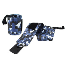 Load image into Gallery viewer, 1Pair Camo Nylon Wrap Pressure Wrist Strap Sports Fitness Hard Pull Adjustable Booster Strap
