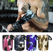 Load image into Gallery viewer, 1Pair Camo Nylon Wrap Pressure Wrist Strap Sports Fitness Hard Pull Adjustable Booster Strap
