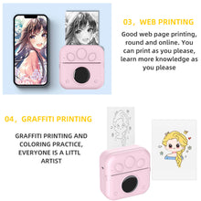 Load image into Gallery viewer, Mini Portable Bluetooth Thermal Printer Student Label Picture Pocket Error Sticker Printer
