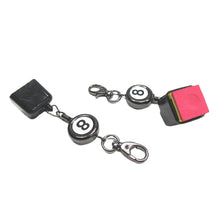 Load image into Gallery viewer, Easy To Pull Button Retractable Billiard Chalk Case Portable Aluminum Black 8 Chalk Powder Accessories Billiard Supplies

