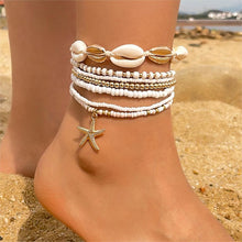 Load image into Gallery viewer, 1 Set Shell Bracelets Hand Woven Bracelet For Women Summer Beach Vacation Adjustable Wax Rope Chain Bracelet Jewelry Accessories Gift
