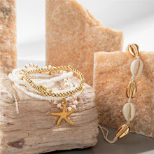 Load image into Gallery viewer, 1 Set Shell Bracelets Hand Woven Bracelet For Women Summer Beach Vacation Adjustable Wax Rope Chain Bracelet Jewelry Accessories Gift
