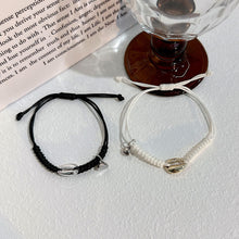 Load image into Gallery viewer, 2 Pcs/Set Magnetic Couple Bracelet Stylish Versatile Adjustable Woven Hand Rope Love Lock and Key Bracelet Women Men Hand Jewelry
