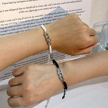 Load image into Gallery viewer, 2 Pcs/Set Magnetic Couple Bracelet Stylish Versatile Adjustable Woven Hand Rope Love Lock and Key Bracelet Women Men Hand Jewelry
