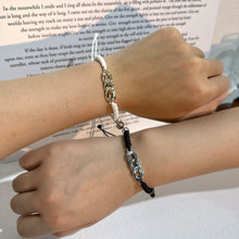 Load image into Gallery viewer, 2 Pcs/Set Magnetic Couple Bracelet Stylish Versatile Adjustable Woven Hand Rope Love Lock and Key Bracelet Women Men Hand Jewelry
