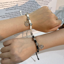 Load image into Gallery viewer, 2 Pcs/Set Magnetic Couple Bracelet Stylish Versatile Adjustable Woven Hand Rope Love Lock and Key Bracelet Women Men Hand Jewelry
