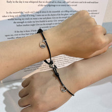 Load image into Gallery viewer, 2 Pcs/Set Magnetic Couple Bracelet Stylish Versatile Adjustable Woven Hand Rope Love Lock and Key Bracelet Women Men Hand Jewelry
