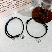 Load image into Gallery viewer, 2 Pcs/Set Magnetic Couple Bracelet Stylish Versatile Adjustable Woven Hand Rope Love Lock and Key Bracelet Women Men Hand Jewelry
