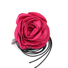 Load image into Gallery viewer, Fabric Floral Necklace Large Flower Choker Necklace for Women Romantic Fabric Collar Jewelry on Neck Accessories
