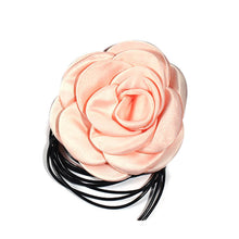 Load image into Gallery viewer, Fabric Floral Necklace Large Flower Choker Necklace for Women Romantic Fabric Collar Jewelry on Neck Accessories
