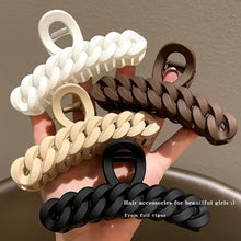 Load image into Gallery viewer, Korean Coffee Beige Large Hair Claw Acrylic Hairpin Geometry Barrette Crab Hair Clips Hairpin Femme Girl Hair Accessories
