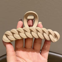 Load image into Gallery viewer, Korean Coffee Beige Large Hair Claw Acrylic Hairpin Geometry Barrette Crab Hair Clips Hairpin Femme Girl Hair Accessories
