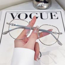 Load image into Gallery viewer, Retro Metal Eyeglasses Round Frame Fashion Anti Blue Lightweight Frame Transparent Glasses Blocking Filter Computer Glasses
