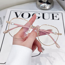 Load image into Gallery viewer, Retro Metal Eyeglasses Round Frame Fashion Anti Blue Lightweight Frame Transparent Glasses Blocking Filter Computer Glasses
