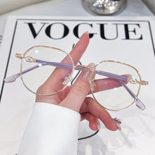 Load image into Gallery viewer, Retro Metal Eyeglasses Round Frame Fashion Anti Blue Lightweight Frame Transparent Glasses Blocking Filter Computer Glasses
