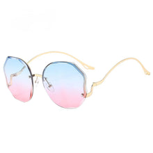 Load image into Gallery viewer, Rimless Cut Edge Sunglasses Irregular Circle Fashion Popular Women Men Shades Small Square Sun Glasses For Female Male
