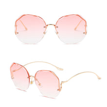 Load image into Gallery viewer, Rimless Cut Edge Sunglasses Irregular Circle Fashion Popular Women Men Shades Small Square Sun Glasses For Female Male
