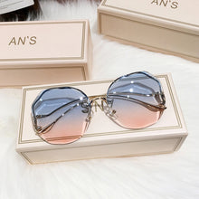 Load image into Gallery viewer, Rimless Cut Edge Sunglasses Irregular Circle Fashion Popular Women Men Shades Small Square Sun Glasses For Female Male
