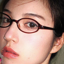 Load image into Gallery viewer, Oval Small Frame Glasses Anti Blue Light Glasses New Fashion Y2K Style Red Frame Fashion Transparent Glasses
