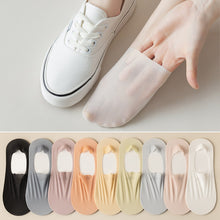 Load image into Gallery viewer, 9 Colors Invisible Boat Socks Breathable Sock Women Ice Stockings Summer Ultrathin Cotton Socks Anti-Slip Solid Boat Socks
