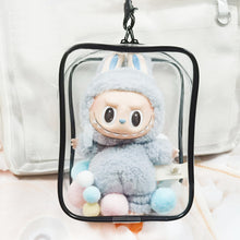 Load image into Gallery viewer, Transparent Mystery Box Storage Case Anime Ornaments Mystery Box Organizer Box Square Plush Dolls Display Bag With Keychain
