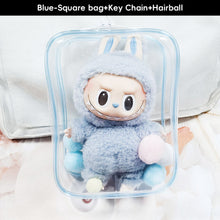 Load image into Gallery viewer, Transparent Mystery Box Storage Case Anime Ornaments Mystery Box Organizer Box Square Plush Dolls Display Bag With Keychain
