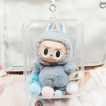Load image into Gallery viewer, Transparent Mystery Box Storage Case Anime Ornaments Mystery Box Organizer Box Square Plush Dolls Display Bag With Keychain
