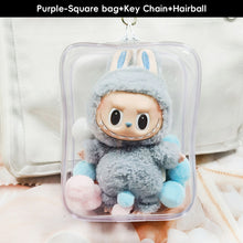Load image into Gallery viewer, Transparent Mystery Box Storage Case Anime Ornaments Mystery Box Organizer Box Square Plush Dolls Display Bag With Keychain
