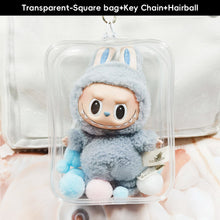 Load image into Gallery viewer, Transparent Mystery Box Storage Case Anime Ornaments Mystery Box Organizer Box Square Plush Dolls Display Bag With Keychain
